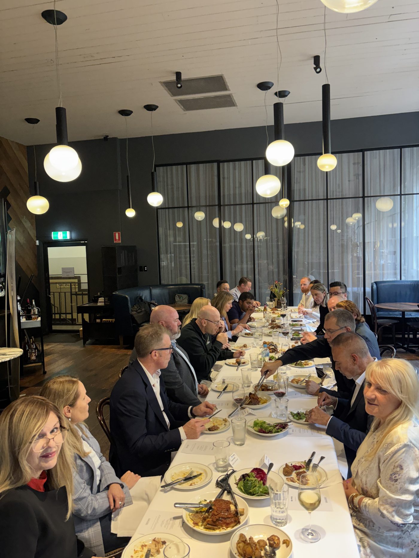 Michael Clark facilitating the Matchboard and Cisco roundtable lunch, Melbourne