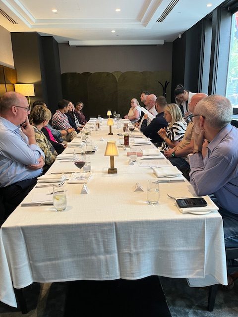 Michael Clark facilitating the Weploy roundtable lunch, Sydney