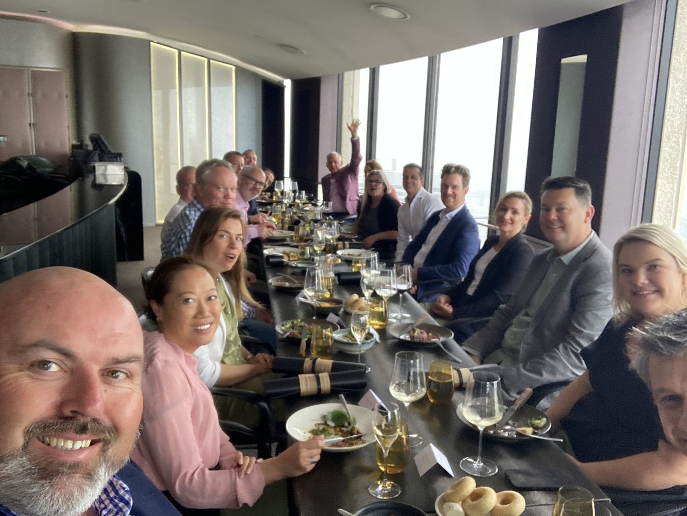 Michael Clark facilitating the Matchboard and Zoom executive roundtable lunch, Sydney